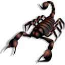 download Scorpion clipart image with 0 hue color