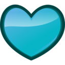 download Heart clipart image with 180 hue color