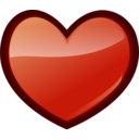 download Heart clipart image with 0 hue color