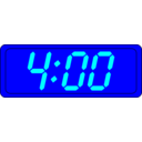 download Digital Clock clipart image with 180 hue color