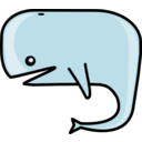 download Whale clipart image with 0 hue color