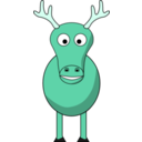 download Cartoon Reindeer clipart image with 135 hue color