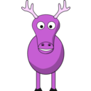 download Cartoon Reindeer clipart image with 270 hue color