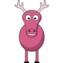 download Cartoon Reindeer clipart image with 315 hue color