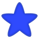 download Star clipart image with 180 hue color