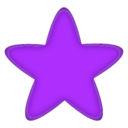 download Star clipart image with 225 hue color