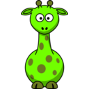download Cartoon Giraffe clipart image with 45 hue color