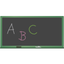 download Blackboard With Letters clipart image with 90 hue color