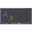 download Blackboard With Letters clipart image with 225 hue color