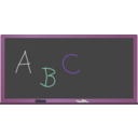 download Blackboard With Letters clipart image with 270 hue color