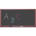 download Blackboard With Letters clipart image with 315 hue color