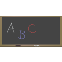 download Blackboard With Letters clipart image with 0 hue color