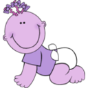 download Baby Girl Crawling clipart image with 270 hue color