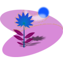 download Flower clipart image with 180 hue color