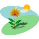 download Flower clipart image with 0 hue color