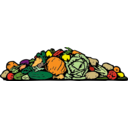 download A Pile Of Vegetables clipart image with 0 hue color