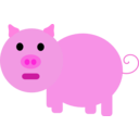 download Pink Pig clipart image with 315 hue color