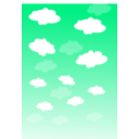 download Sky With Clouds clipart image with 315 hue color