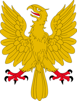 Aguila Explayada Oro Calzada Y Linguada Gules