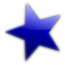 download Star clipart image with 180 hue color