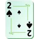 download Ornamental Deck 2 Of Spades clipart image with 90 hue color