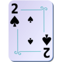 download Ornamental Deck 2 Of Spades clipart image with 180 hue color