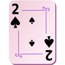 download Ornamental Deck 2 Of Spades clipart image with 270 hue color