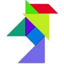 download Tangram clipart image with 45 hue color