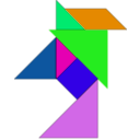 download Tangram clipart image with 90 hue color
