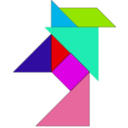 download Tangram clipart image with 135 hue color