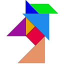download Tangram clipart image with 180 hue color