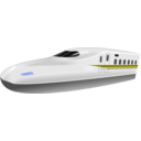 download Shinkansen N700 Frontview clipart image with 180 hue color
