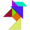 download Tangram clipart image with 225 hue color