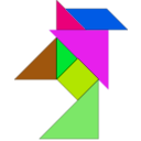 download Tangram clipart image with 270 hue color