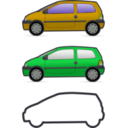 download Red And Green Renault Twingo clipart image with 45 hue color