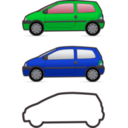 download Red And Green Renault Twingo clipart image with 135 hue color