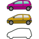 download Red And Green Renault Twingo clipart image with 315 hue color