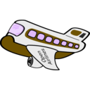 download Funny Airplane clipart image with 45 hue color