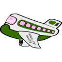download Funny Airplane clipart image with 90 hue color