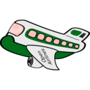 download Funny Airplane clipart image with 135 hue color