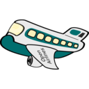 download Funny Airplane clipart image with 180 hue color