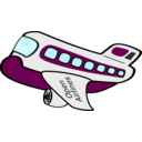 download Funny Airplane clipart image with 315 hue color