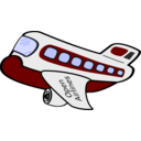 download Funny Airplane clipart image with 0 hue color