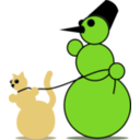 download Snowman Cat Fancier By Rones clipart image with 45 hue color