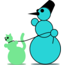 download Snowman Cat Fancier By Rones clipart image with 135 hue color