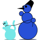download Snowman Cat Fancier By Rones clipart image with 180 hue color