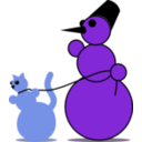 download Snowman Cat Fancier By Rones clipart image with 225 hue color
