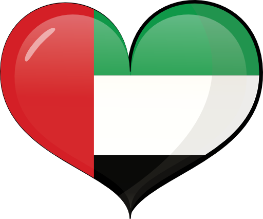 United Arab Emirates Heart Flag