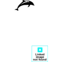 download Dolphin clipart image with 180 hue color