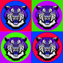 download Tiger Pop Art clipart image with 225 hue color